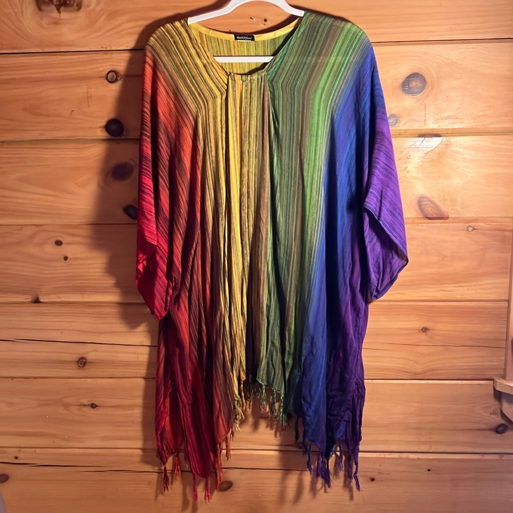 Women’s XL oversized long sleeve rainbows